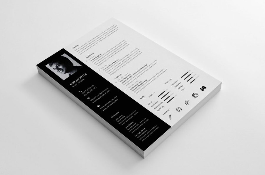 Classy PSD Resume Template