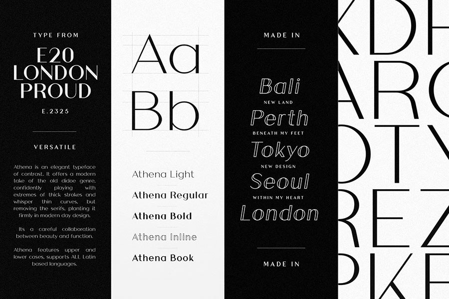 Athena Font Family Demo