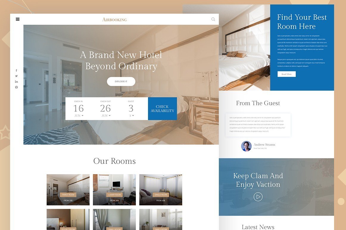 Hotel Booking Website Template