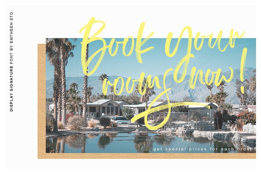 Display Signature Brush Font