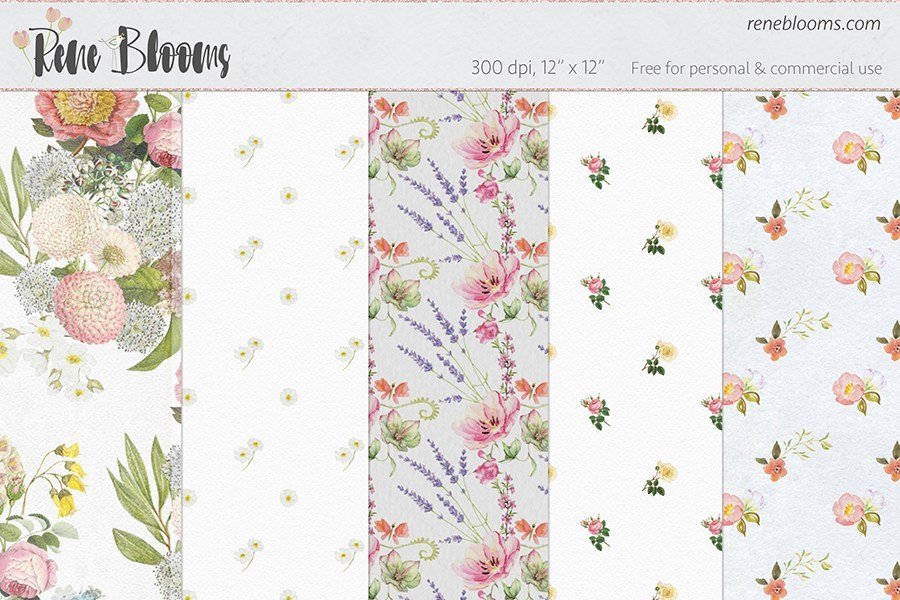 Flowery Seamless Patterns