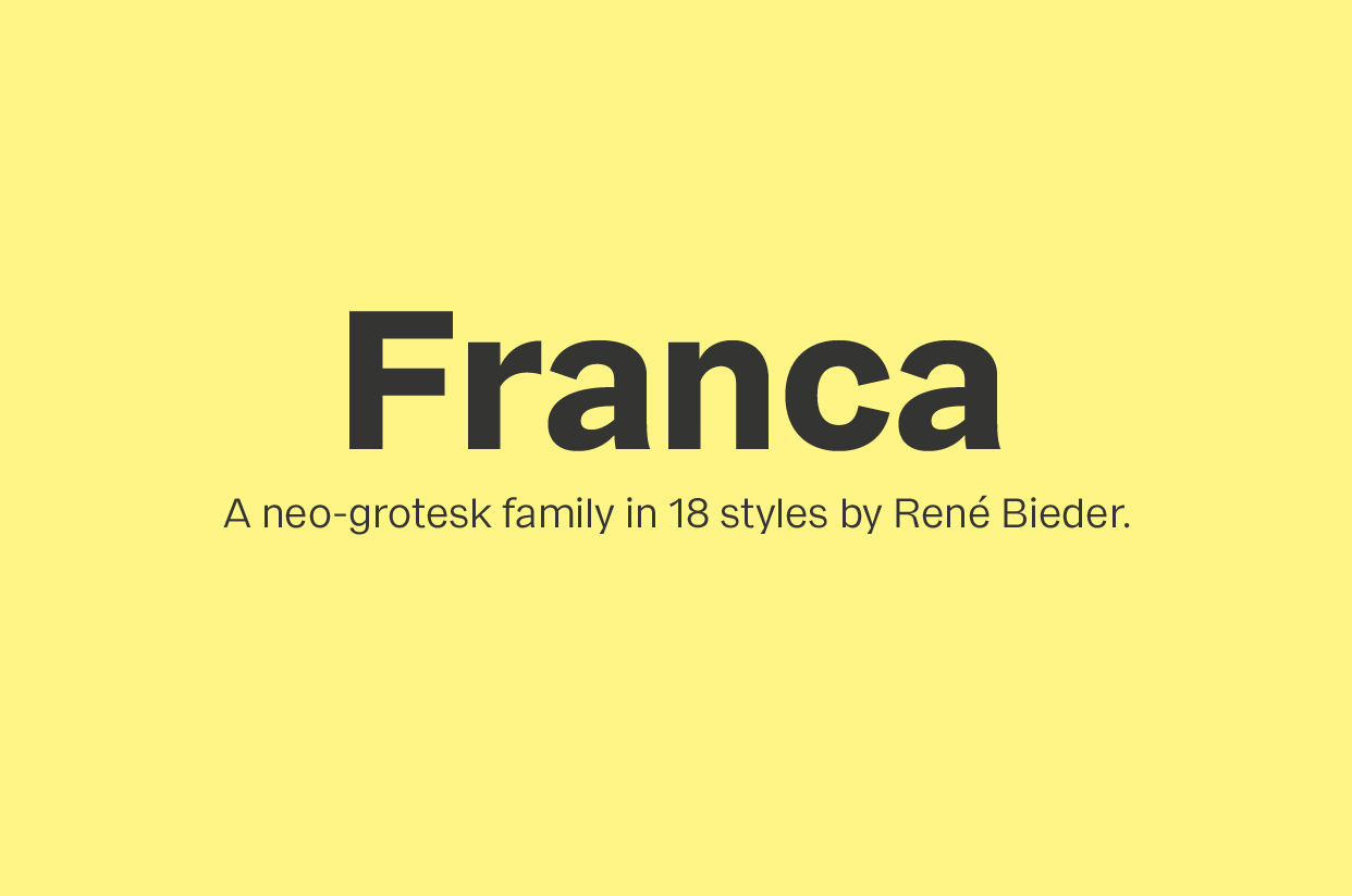 Franca Font Family Demo