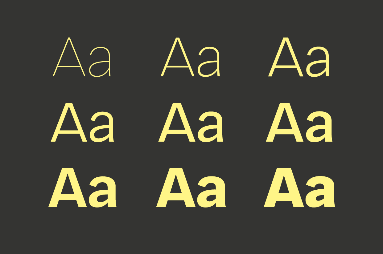 Franca Font Family Demo