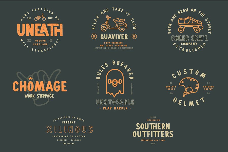Gallicide Display Font Family