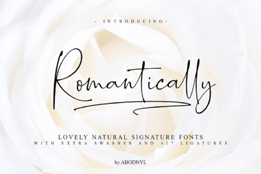 Romantically Script Font Demo