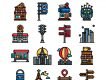 Free Vector City Icons