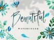 10 Blue Watercolor Flowers