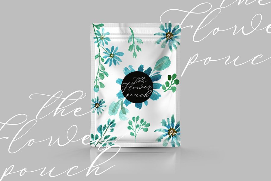 10 Blue Watercolor Flowers