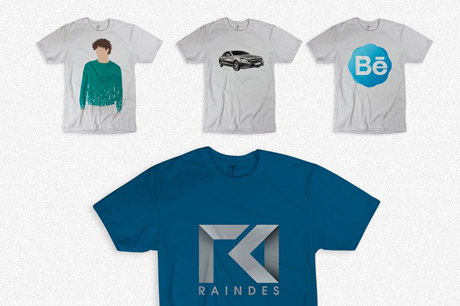 Free Colorful T-Shirt Mockup