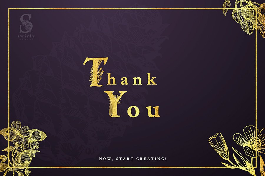 Free Vintage Floral Letters