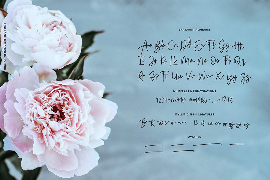 Bratarini Handwriting Font Demo