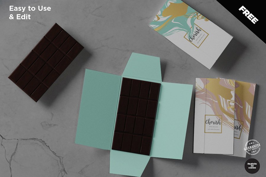Chic Chocolate PSD Mockup