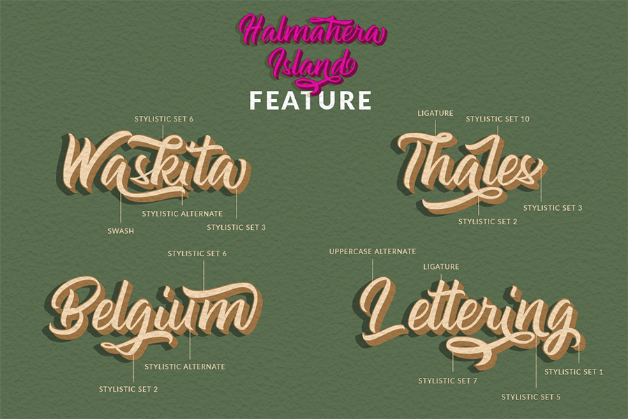Halmahera Island Font Demo