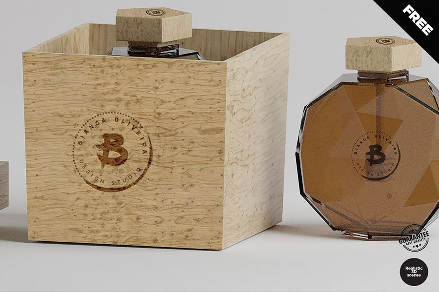 Free Honey Bottle Mockup