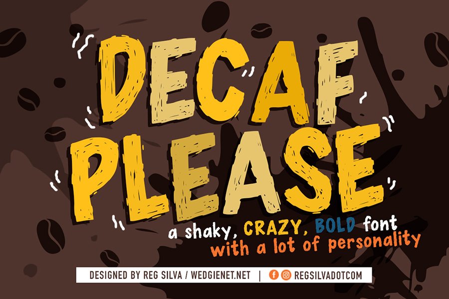 Decaf Free Display Font