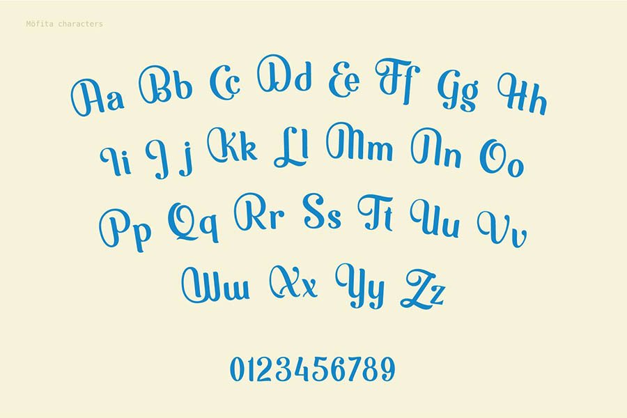 Mofita Display Font Demo