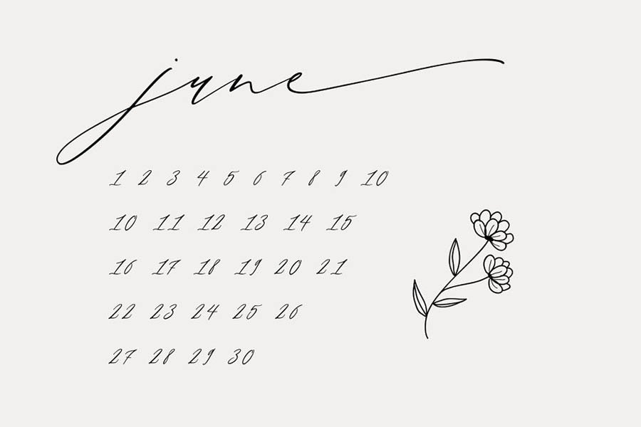 Month Glade Script Font