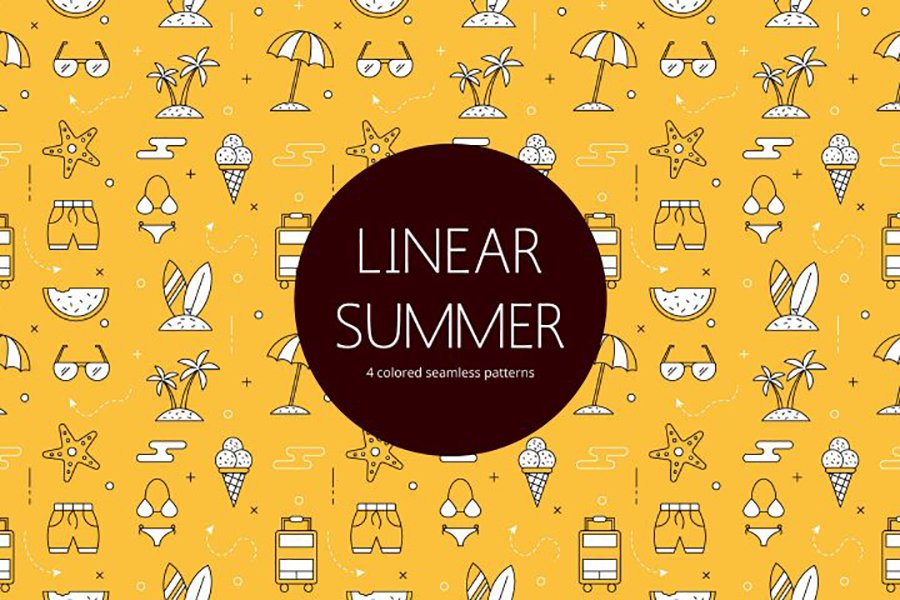 Summer Vector Seamless Pattern