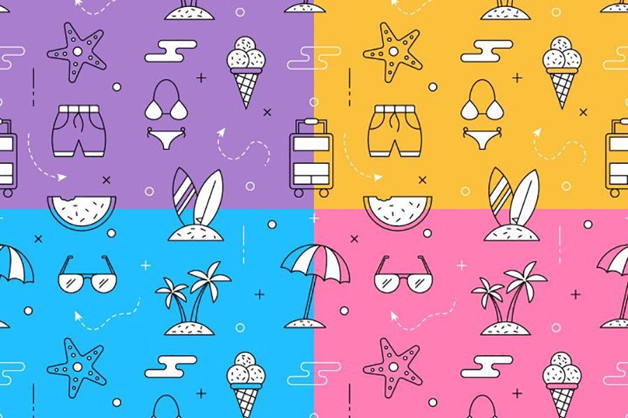 Summer Vector Seamless Pattern