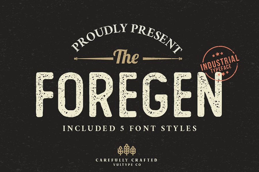 Foregen Vintage Font Demo