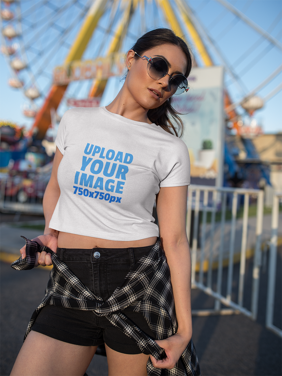 Woman Croptop Free Mockup