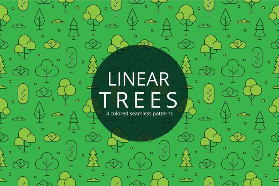 Linear Tree Seamless Pattern