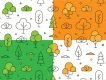 Linear Tree Seamless Pattern