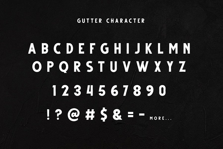 Gutter Handdrawn Vintage Font