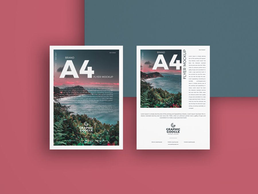 Free Brand A4 Flyer Mockup