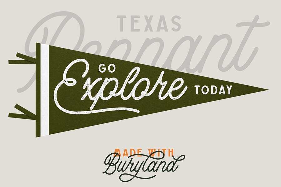 Buryland Vintage Monoline Script