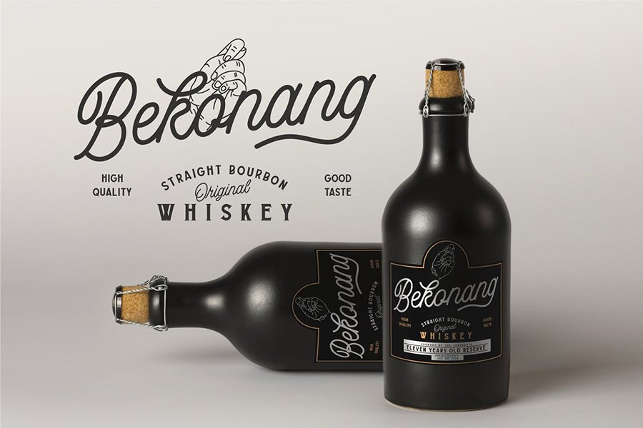 Buryland Vintage Monoline Script