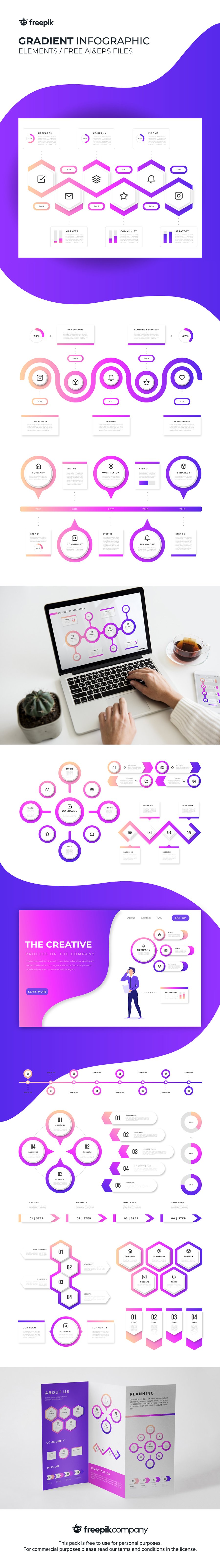 Gradient Infographic Elements