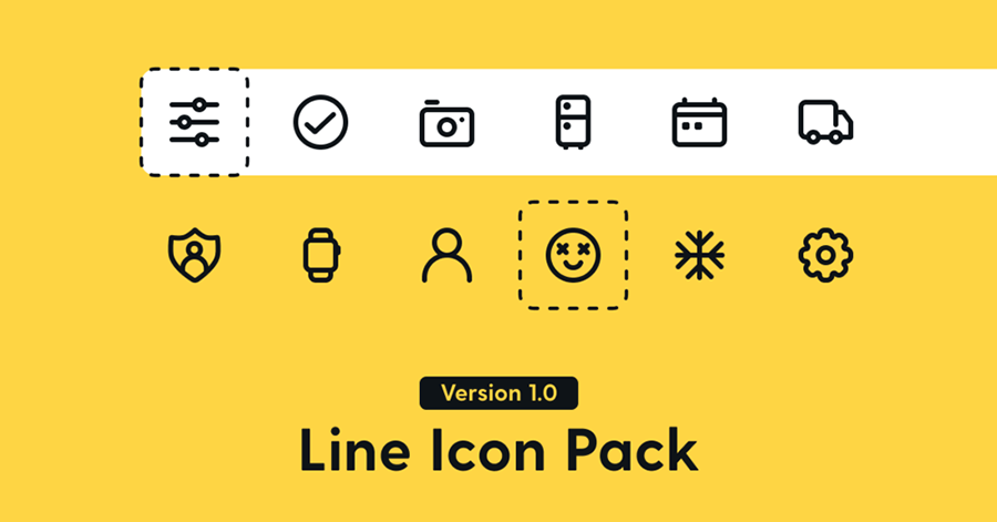 400+ Essential Line Icon Pack