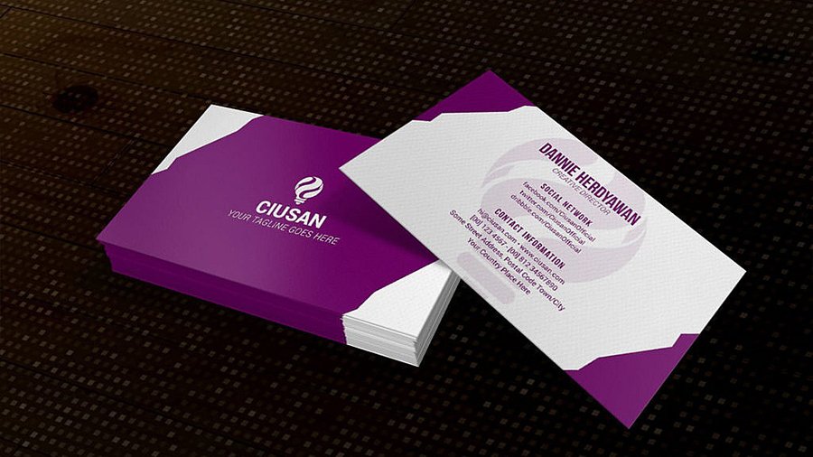 Purple Business Card Template