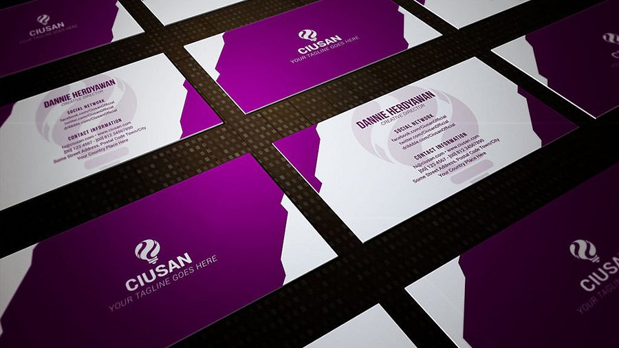 Purple Business Card Template