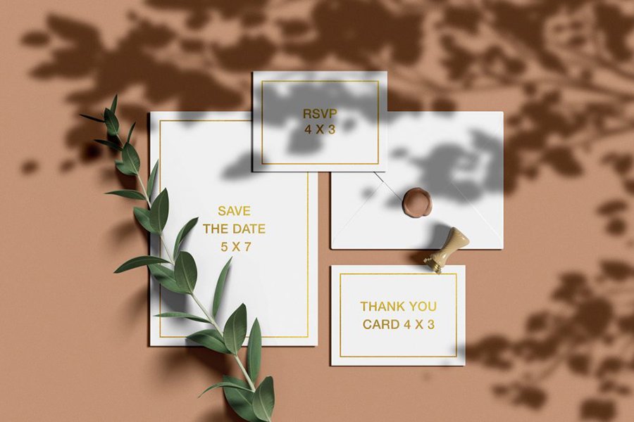Wedding Invitation Suite Mockup