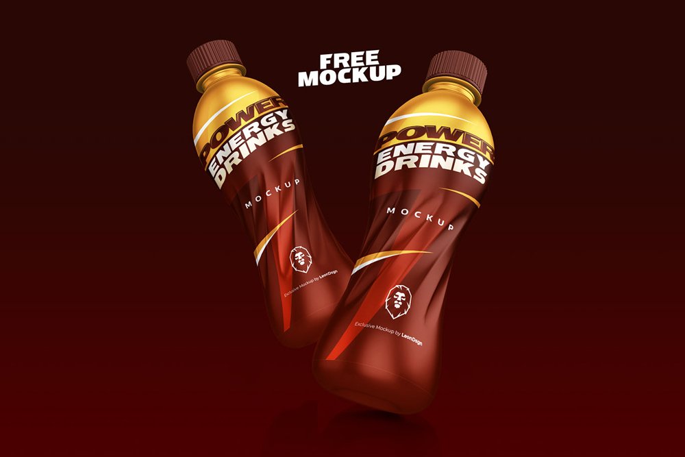 Energy Drink Bottle Mockup
