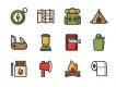 Free Minimal Camping Vector Icons