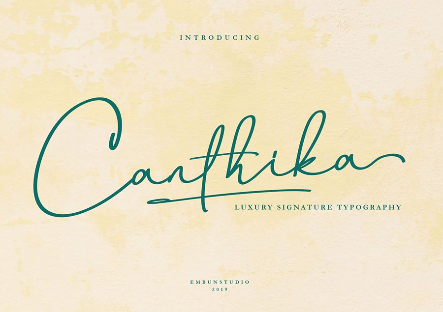 Canthika Stylish Signature Font