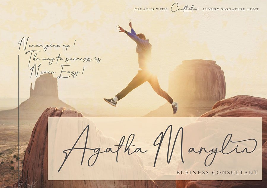 Canthika Stylish Signature Font