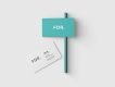 Top View Business Card Mockup