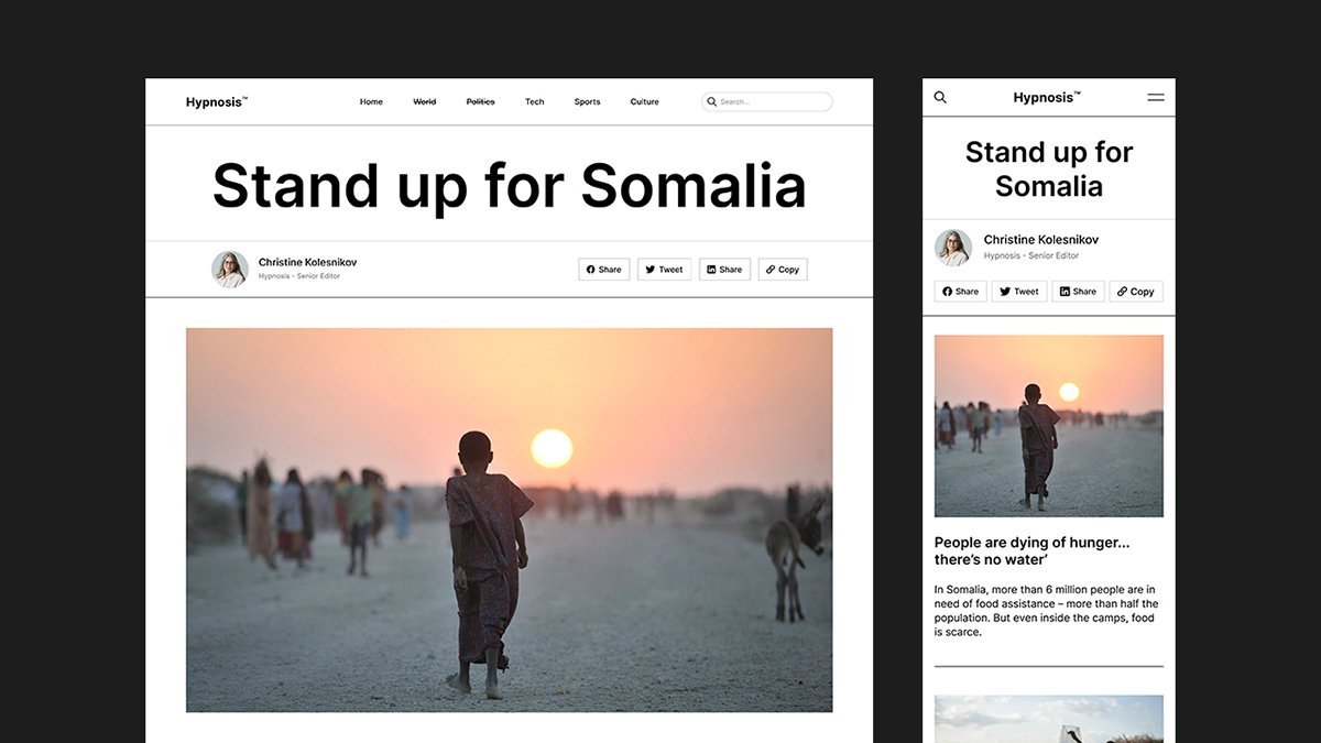 Hypnosis - Figma Magazine Template