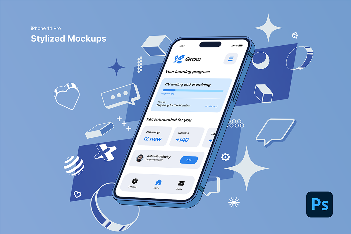 Stylized iPhone Mockup